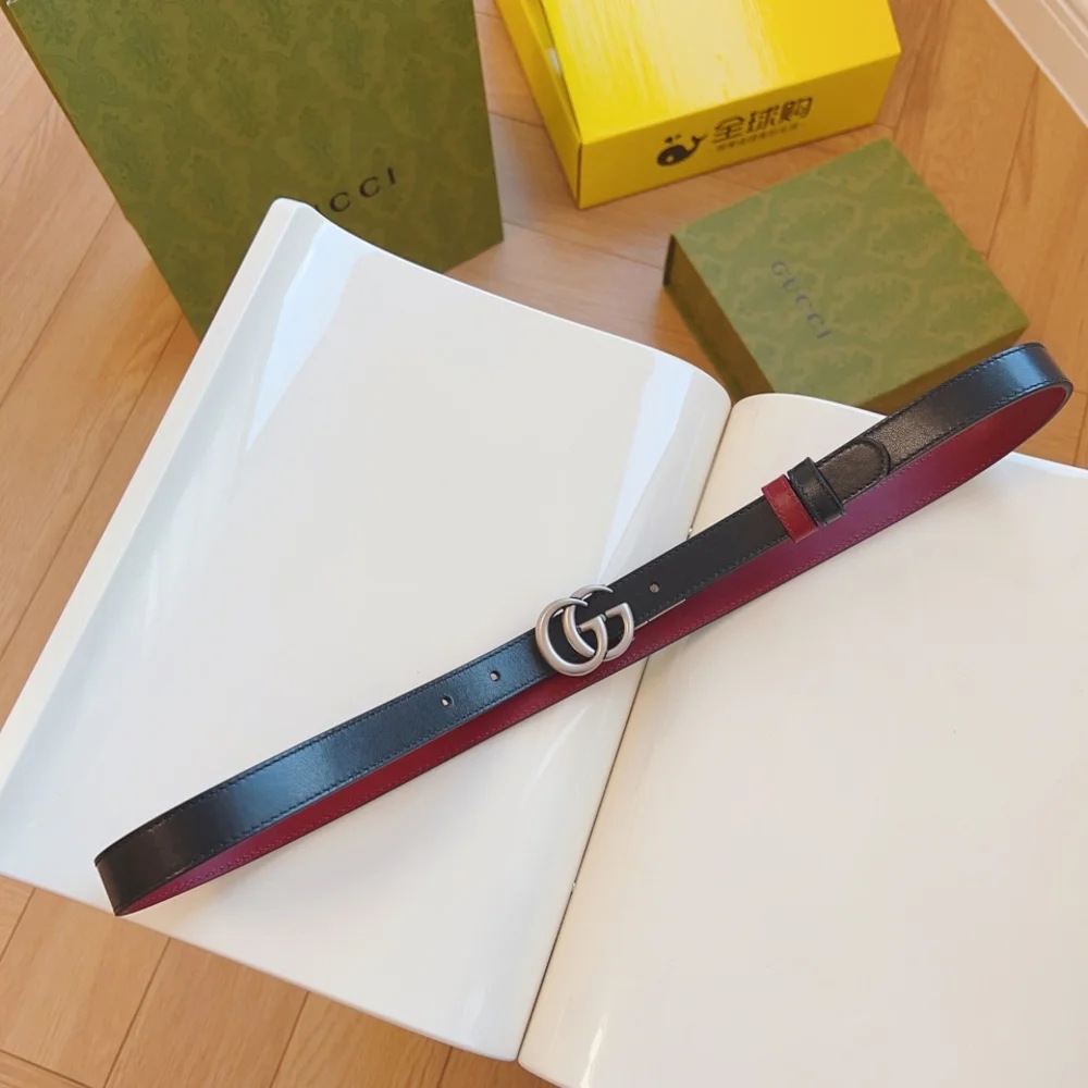 Gucci Black and Red Womens Belt - Picture 2 of 9